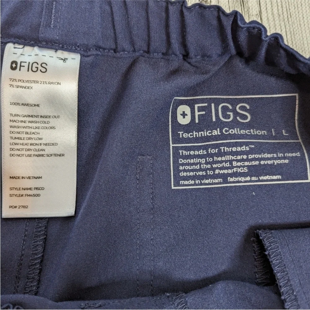 Figs Men's Pisco Basic Scrub Pant Navy L